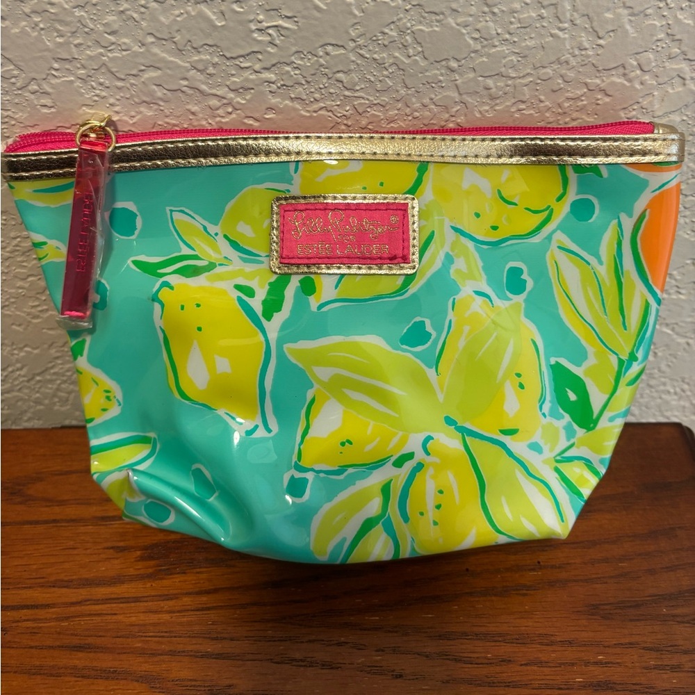 Lilly Pulitzer-Estee Lauder Colorful Floral Cosmetic Bag